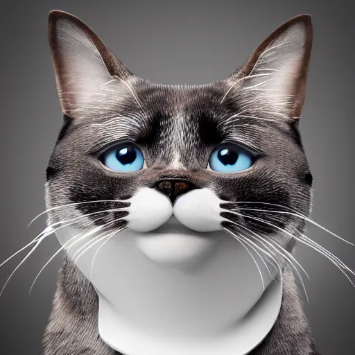 Image similar to portrait of a cute cat, art by elke vogelsang, 8 k ultra realistic, trending on artstation, 4 k, hyperrealistic, focused, extreme details, unreal engine 5, cinematic, masterpiece