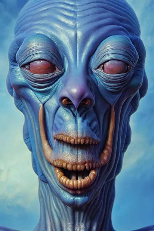 Prompt: hyperrealistic close-up pastel rococo alien! highly detailed concept art eric zener elson peter cinematic hard blue lighting high angle hd 8k sharp shallow depth of field, inspired by Zdzisław Beksiński