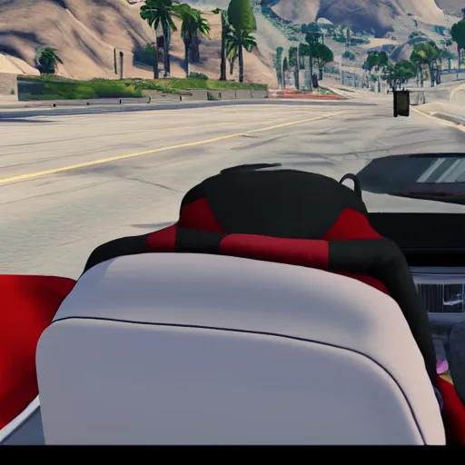 Image similar to the dalli lama and Donald Trump cruising in a convertible low rider in GTA 5 4k ultra high quality