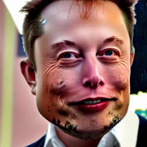 Prompt: elon musk's face on a potato