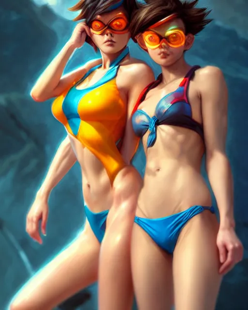 Fanart Tracer Overwatch (BIKINI), Overwatch