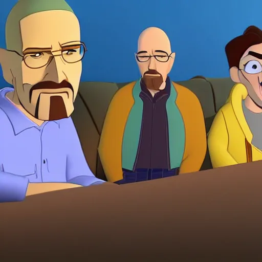 Prompt: breaking bad as a disney animation 4 k quality super realistic