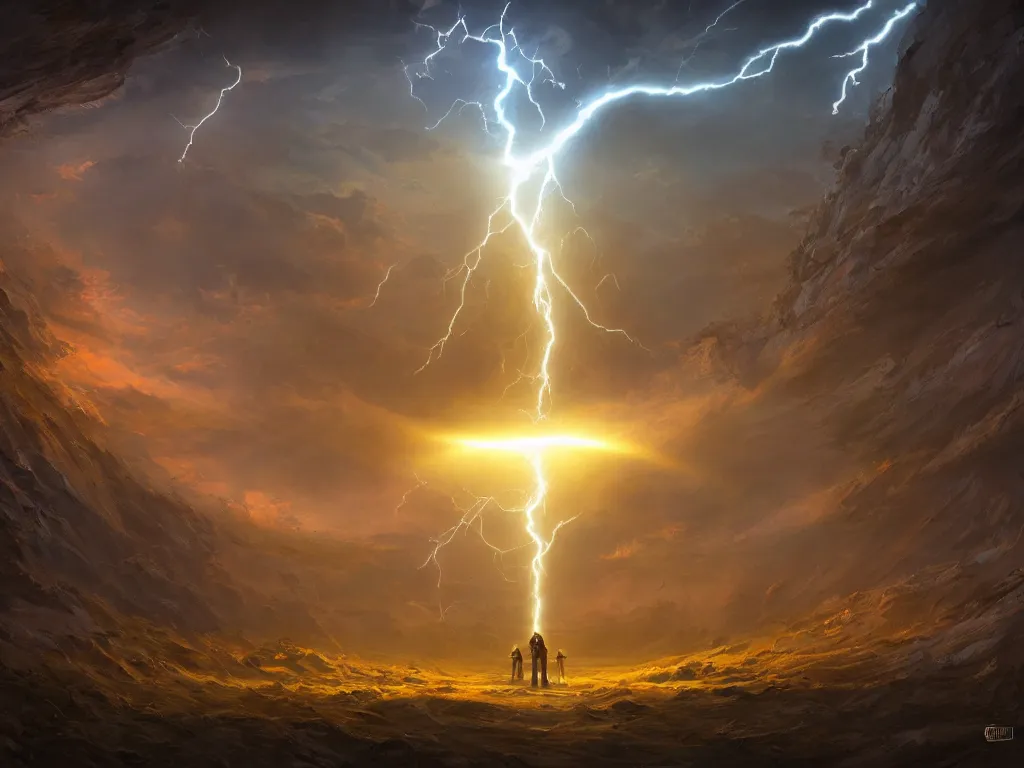 Prompt: a portal illuminating ray of light by Noah Bradley, otherworldly, highly detailed, cinematic lightning, symmetry, 8K, 16K, CGsociety, trending on artstation, Unreal Engine, realistic, 8k texture, HD, post production, psychedelic black light