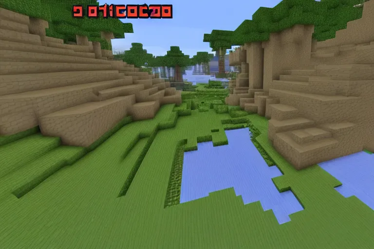 Prompt: Genshin Impact in Minecraft, 8K