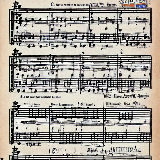 Prompt: sheet music