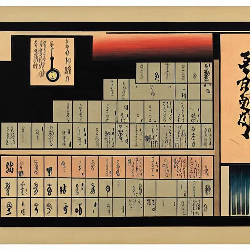 Prompt: dashboard with various financial time series charts and charts, diego rivera in Ukiyo-e style variation 1, HD