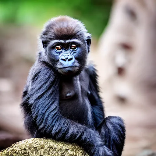 Prompt: a gorilla kitten, 8 k, 4 k, professional photography, award winning photo