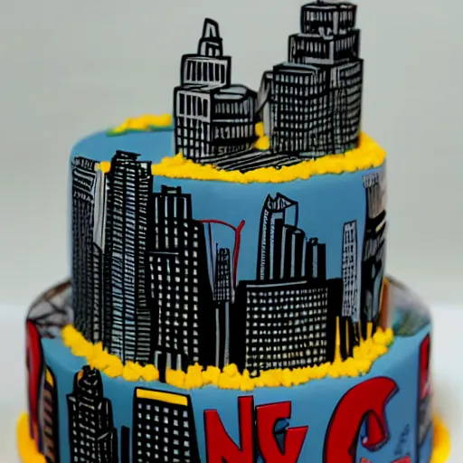 Image similar to new york as a cake
