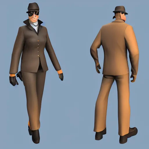 Image similar to 3 d model of spy ( from team fortress 2 )