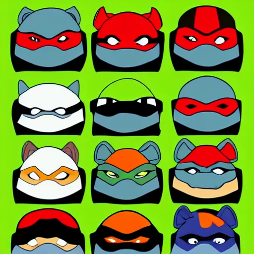 Prompt: face icon vector minimalist teenage mutant ninja turtles by artstation loftis cory fanart bechdel alison and davison craig