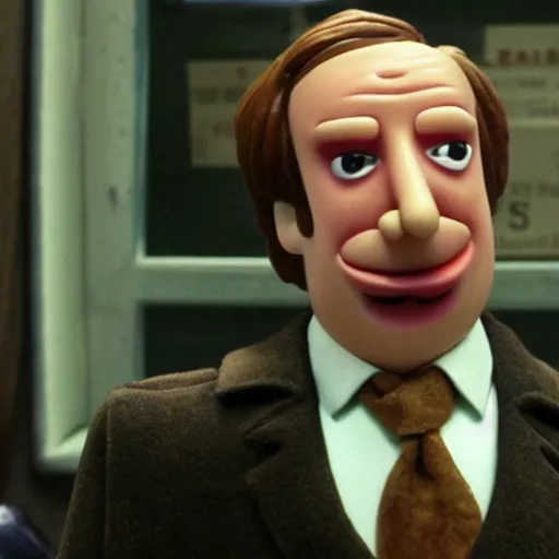 Prompt: Saul Goodman in Wallace and Gromit