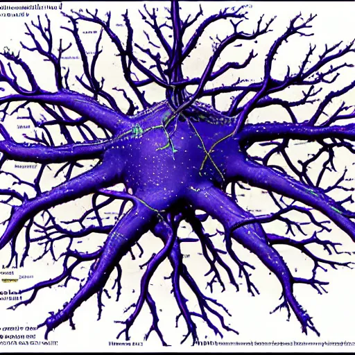 Image similar to neuron, science, scientific paper, scientific art, scientific
