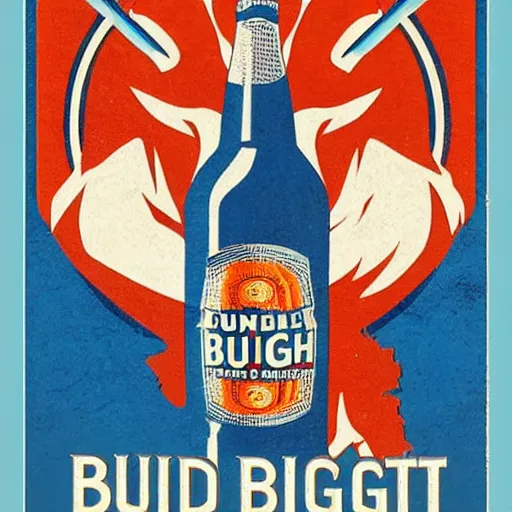 Image similar to retro bud light poster