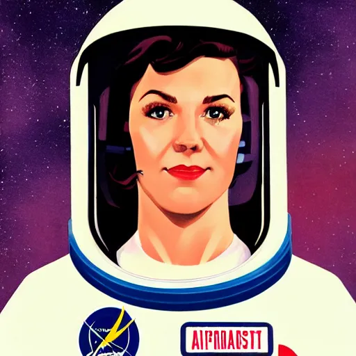 Image similar to Astronaut pin-up by Phil Noto, portrait photography