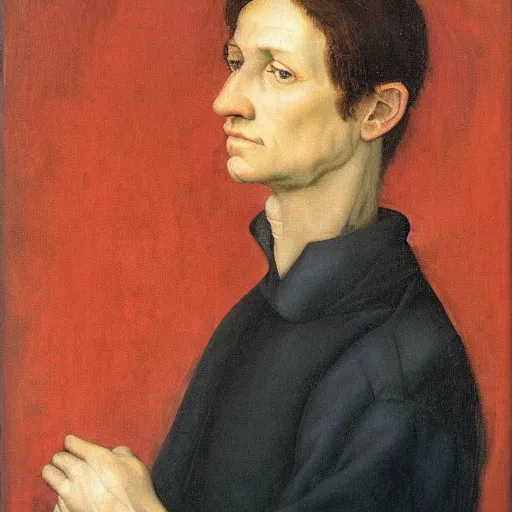 Prompt: portrait, oil painting by Michelangelo