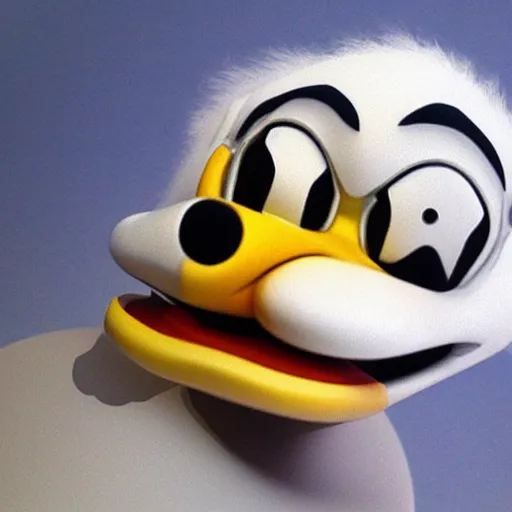 Prompt: donald duck eating a pig, real life, photorealistic, 3 d, giger