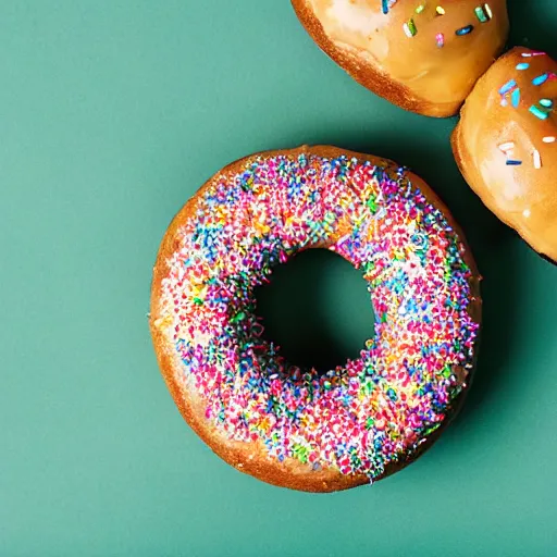 Prompt: a donut made out of rice