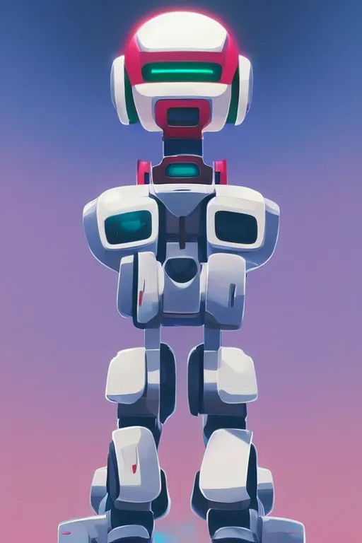 Image similar to metabots medabots medarotto medarot robot minimalist comics helmet mask neon cybereye, behance hd by jesper ejsing, by rhads, makoto shinkai and lois van baarle, ilya kuvshinov, rossdraws global illumination ray tracing hdr radiating a glowing aura