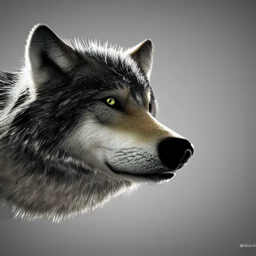 Prompt: a national geographic photo of wolf with a russian ushanka, 4 0 mm, 1 9 5 6, realism, octane render