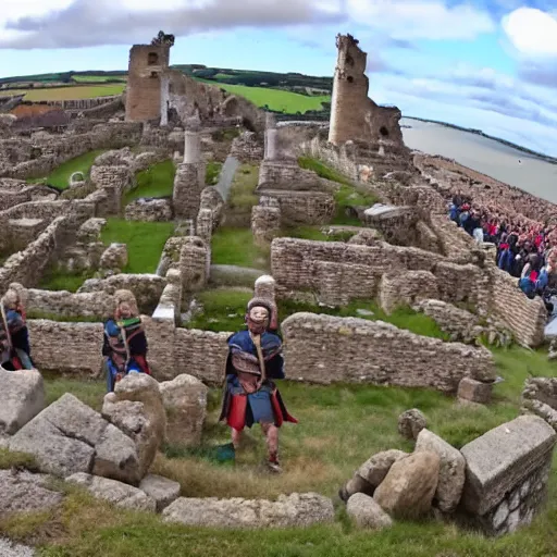 Image similar to gopro footage of the roman invasion of britain