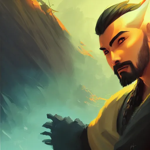 Image similar to a portrait of hanzo from overwatch, by anato finnstark, by alena aenami, by john harris, by ross tran, by wlop, by andreas rocha