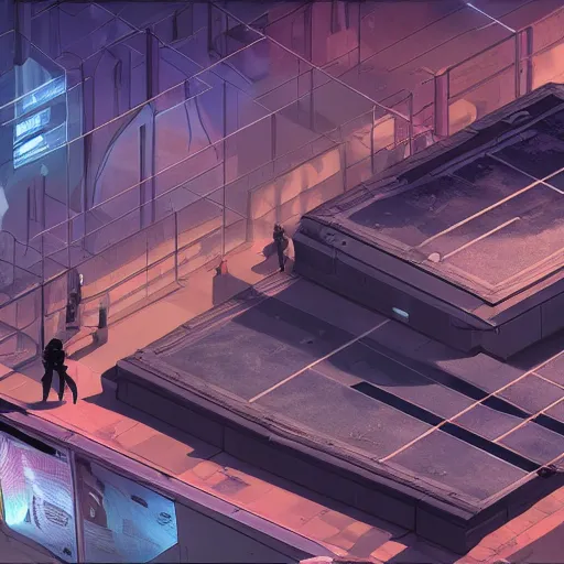 Prompt: Isometric futuristic game, 4k, dramatic lighting, high detail, mirror's edge + disco elysium + akira