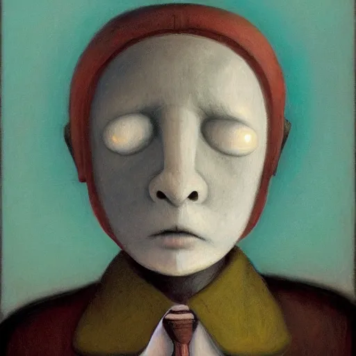 Image similar to a portrait of a character by shaun tan