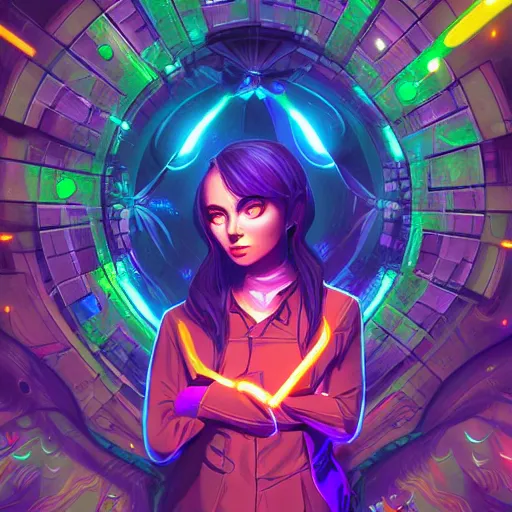 Image similar to skill magic geek inside matrix deepdream radiating a glowing aura stuff loot legends stylized digital illustration video game icon artstation lois van baarle, ilya kuvshinov, rossdraws,