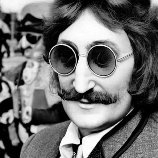 Image similar to dr. eggman, john lennon, 1 9 6 8, dr. robotnik