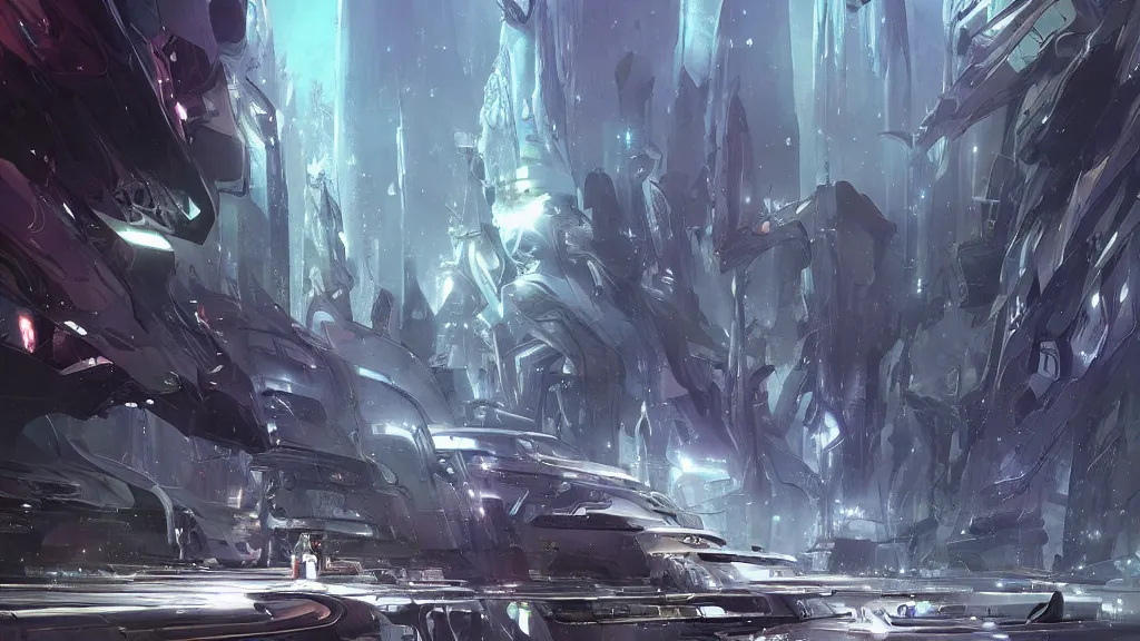 Image similar to artwork in the style of stephan martiniere.