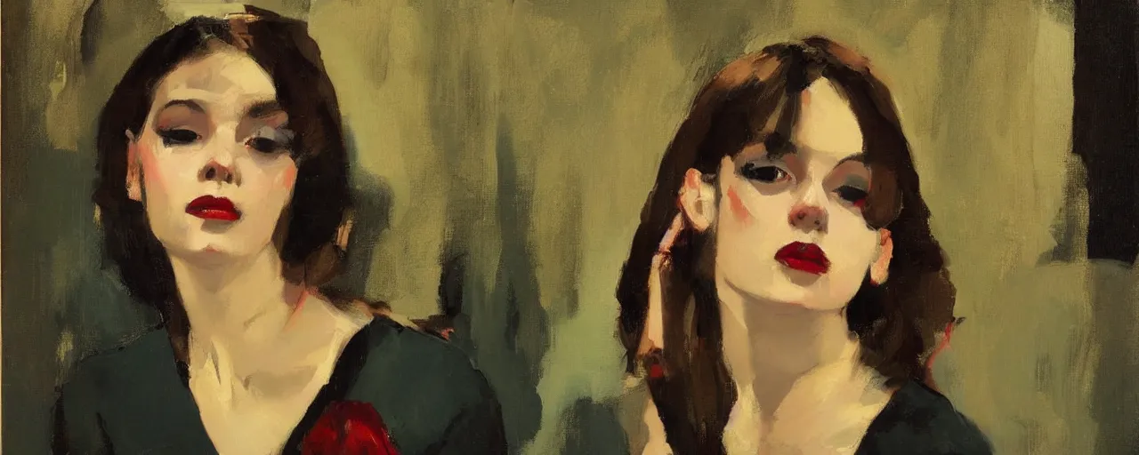 Image similar to painting by malcolm t liepke, young woman, detailed, stunning