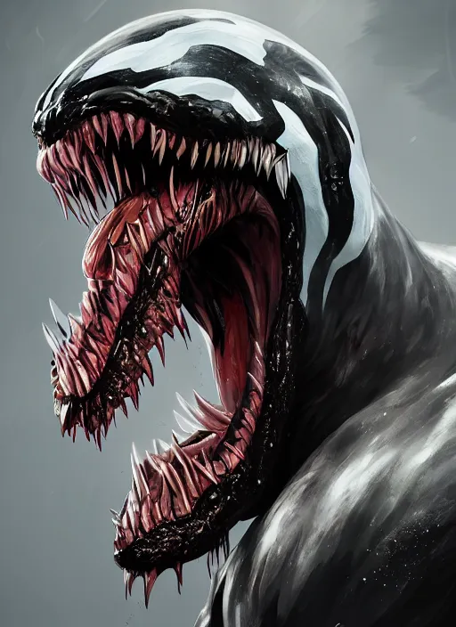 Prompt: An epic fantasy comic book style portrait painting of Venom, unreal 5, DAZ, hyperrealistic, octane render, cosplay, RPG portrait, dynamic lighting