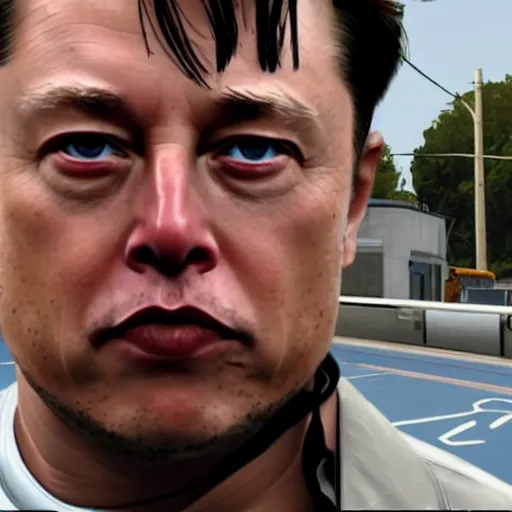 Prompt: elon musk as a character in gta v, highly detailed
