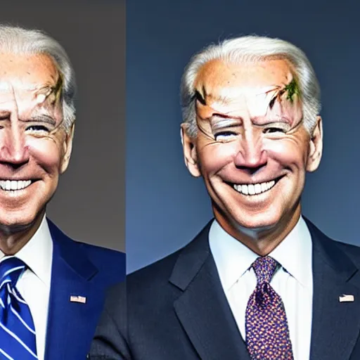 Image similar to A photo of joe biden teams up with a teenage joe biden, perfect faces, 50 mm, award winning photography