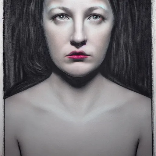 Image similar to depressed girl portrait, chiaroscuro lighting, Tungsten Lighting, by David Lynch