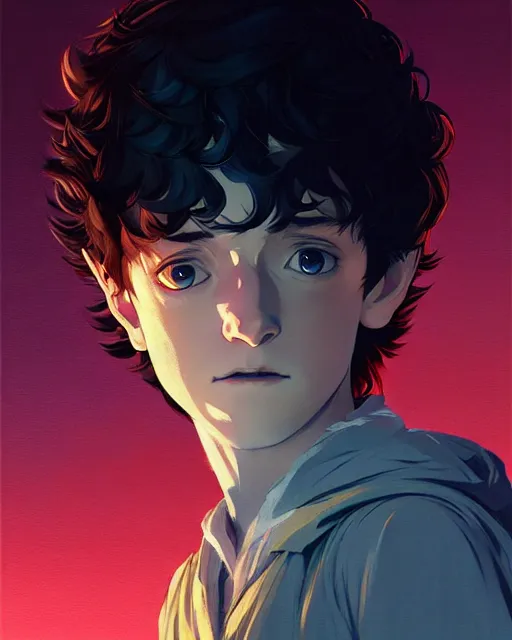 Prompt: poster Anime playing Frodo Frodo || cute-fine-face, pretty face, realistic shaded Perfect face, fine details. Anime. realistic shaded lighting by Ilya Kuvshinov katsuhiro otomo ghost-in-the-shell, magali villeneuve, artgerm, Jeremy Lipkin and Michael Garmash and Rob Rey Elijah Wood