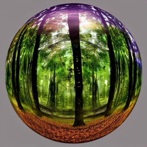 Image similar to forest in a magic sphere