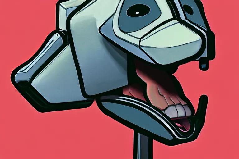 Image similar to a ( ( ( ( ( ( ( robot dog ) ) ) ) ) ) ) illustration by aaron miller!!!!!