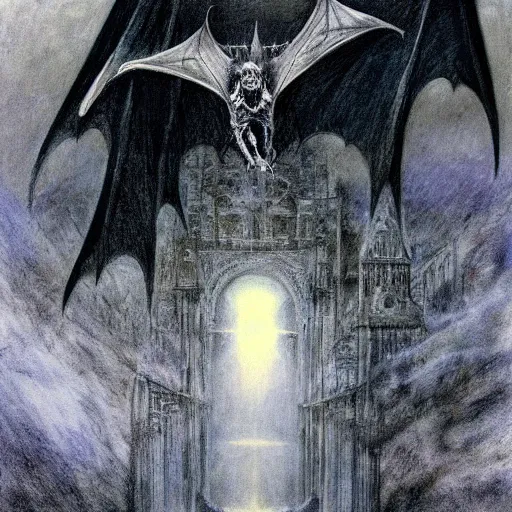 Prompt: bat out of hell, Alan Lee