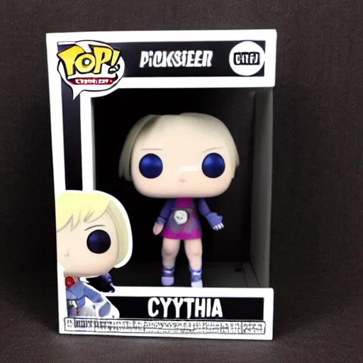 Image similar to Cynthia from Pokémon Funko Pop