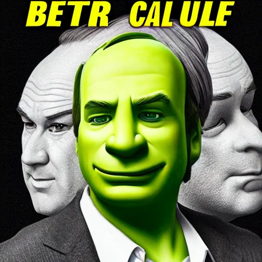 Prompt: Better call saul with shrek face