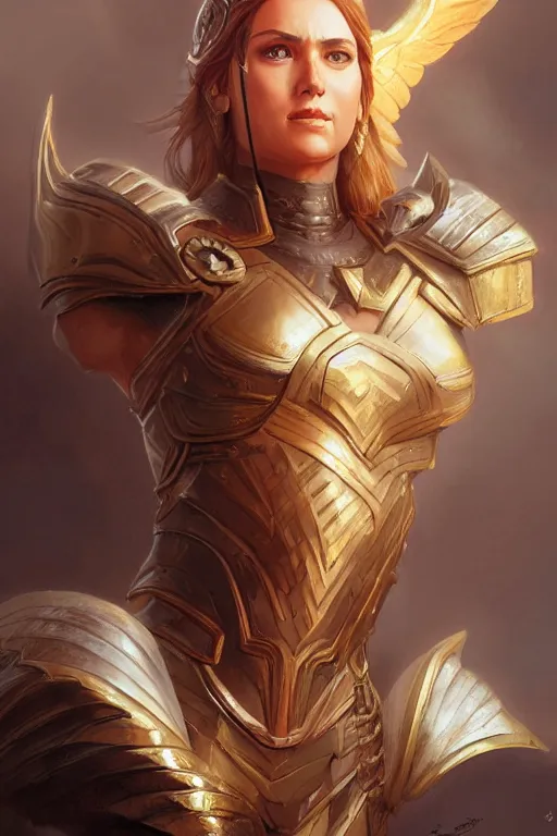 Image similar to amazon valkyrie athena, d & d, fantasy, portrait, highly detailed, headshot, digital painting, trending on artstation, concept art, sharp focus, illustration, art by artgerm and greg rutkowski and magali villeneuve