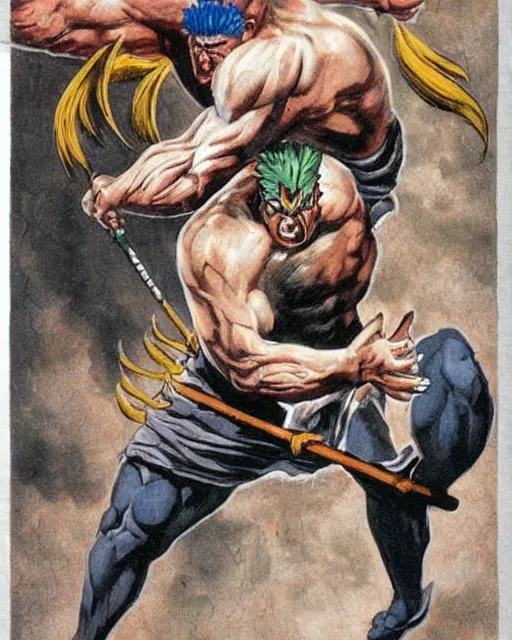 Image similar to cu chulainn, cuhullin, irish legendary warrior, and his ability to achieve warp spasm : muscular transformation with inhuman rage.