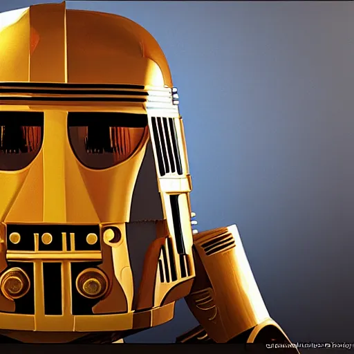 Image similar to painting of c - 3 p 0, unreal engine