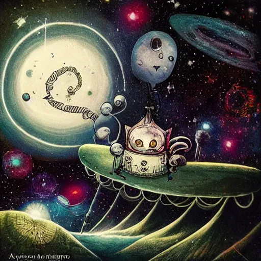 Image similar to Liminal space in outer space by Alexander Jansson