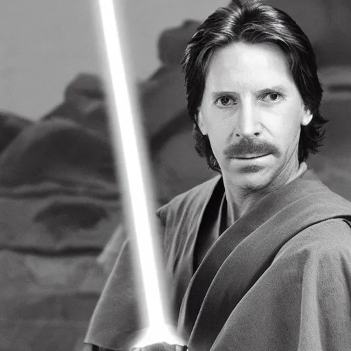 Prompt: kent hughes as a jedi master