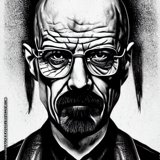 Prompt: walter white zombie, hyperrealistic