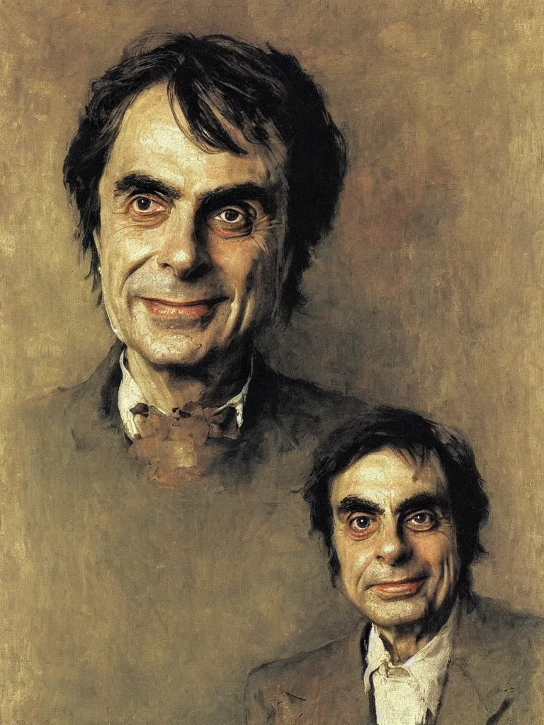 Image similar to portrait of Carl Sagan, by Ilya Repin