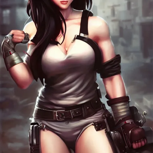 Image similar to tifa lockhart by Stanley Artgerm Lau, WLOP, Rossdraws, James Jean, Andrei Riabovitchev, Marc Simonetti