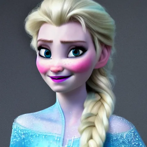 Prompt: Elsa from Frozen as real human photorealistic